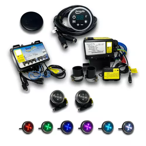 Aquecedor + Cromoterapia - Sanspray Line Clean 4F com 2 pontos LEDs