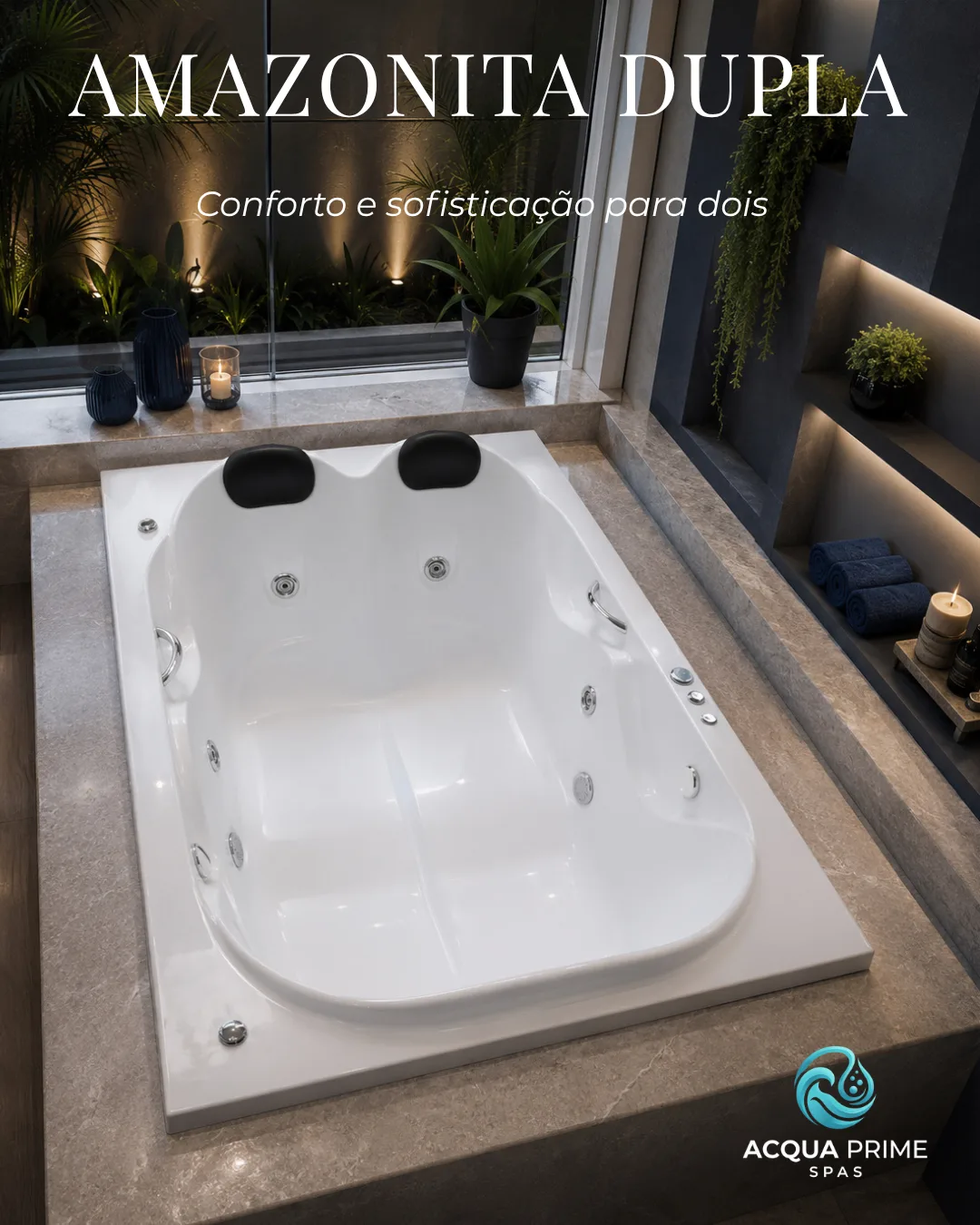 Banheira Dupla Amazonita Luxo
