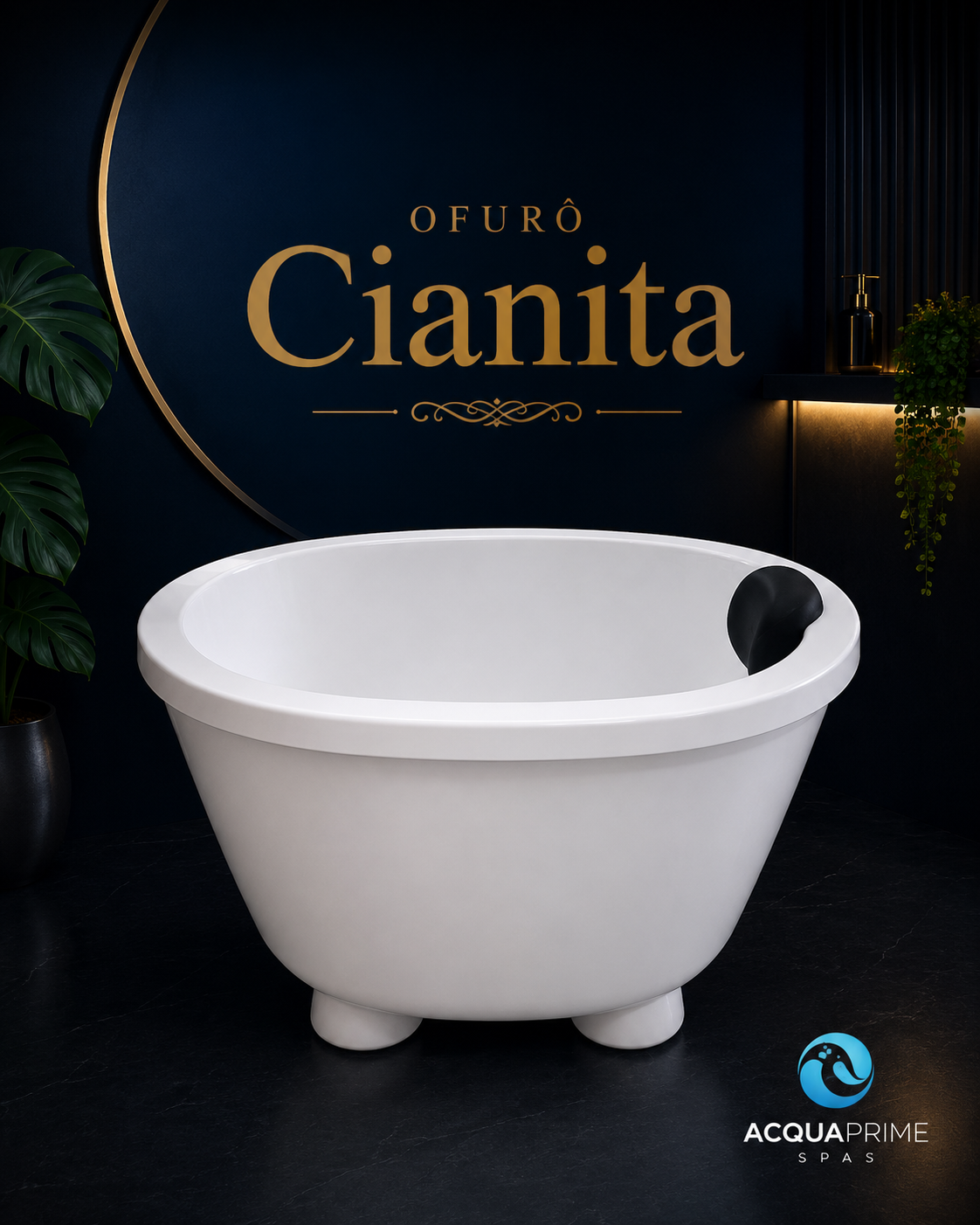 Ofurô Cianita com Assento - Imersão